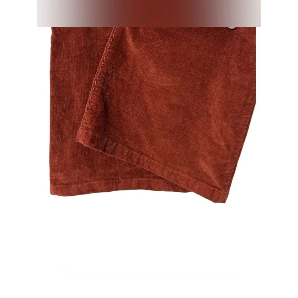 Anthropologie Pilcro Icon Flare Pants Womens 8 Rust Corduroy Mid Rise Retro Boho - Picture 8 of 13